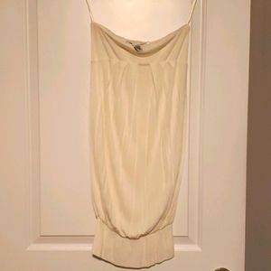DVF  white mini dress/strapless top Petite